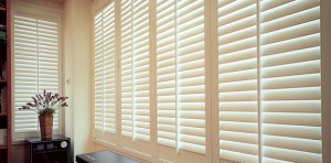 Plantation Shutters for large window, Irving, Texas.